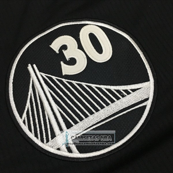 Camiseta Autentico Manga Corta Warriors Curry Negro